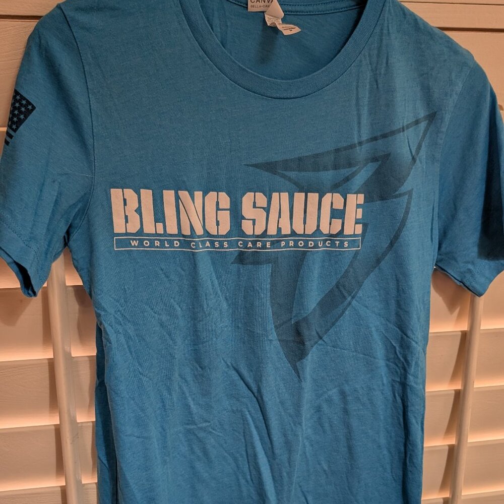 Blue Bling Sauce Medium Short Sleeve Shirt Unisex